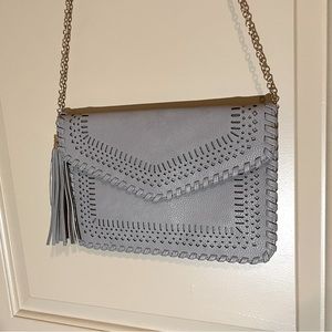 Mods luxe grey crossbody bag.